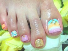 プチブラン(Petit Blanc)/フットジェルアート￥7000