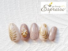エスプレッソ アイビューティーアンドネイル 新百合ヶ丘店(Espresso)/リーフネイル　メタリックネイル