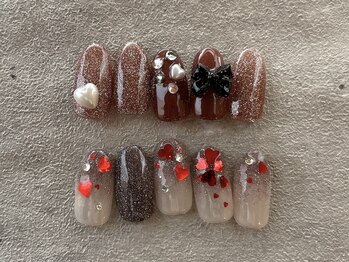 リット(Total beauty LIT)/バレンタインネイル￥6500