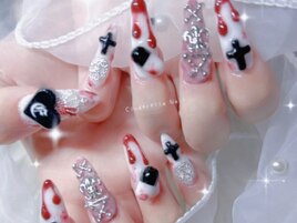 【スカルプ長さだしネイル】