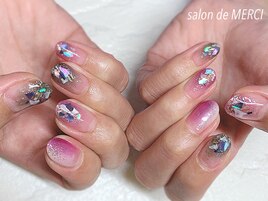 縦グラデ&秋色シェル☆