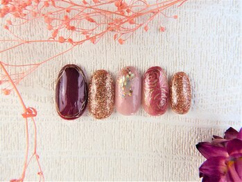 ネイルズガッシュ 蒲田東口店(NAILsGUSH)/*秋のローズネイル*