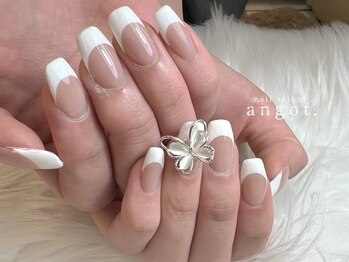 白フレンチ×スカルプ