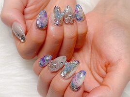 紫陽花カラーネイル
