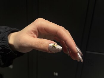 ジュベネイル(juve.nail)/ピンクミラースターデザイン