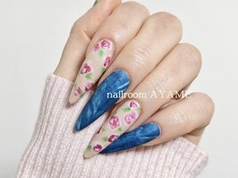 デニム×花柄