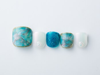 シャックジュール ボゥ(ChaqueJour Beau)/大理石風ネイル