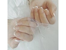 スロウネイル(slow nail)/ナチュラルフレンチネイル7200円