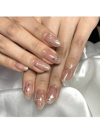 ラメグラデーションネイル