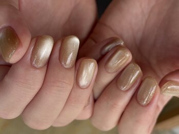 ネキ(neki)の写真/フィルイン施術◎シンプルキラキラクーポン￥5200～★マグネット・ラメ・ミラーパウダーからお選び頂けます