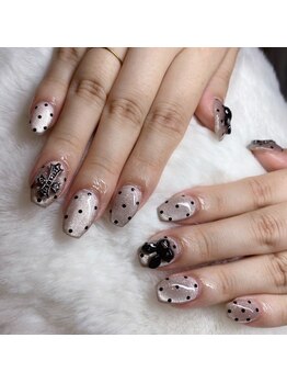 ミミネイル 野芥店(Mimi Nail)/今流行りのドットデザイン♪