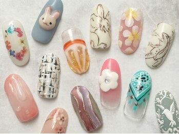 エスディーネイルズ(sd nails)の写真/手描きから、３Dアート、流行のデザインを楽しめるサロン♪持ち込み画像OK、お好みのネイルデザインに！