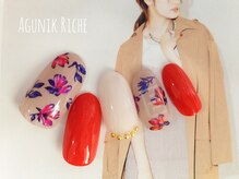 アグニークリッシェ(Agunik Riche)/【花柄ネイル】