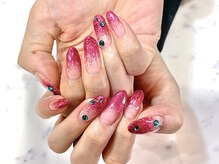 ループ フォーヘアー(Loop for hair)/ラメグラ+ストーン10粒付き