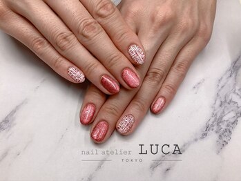 ネイルアトリエルカ(nail atelier LUCA)/W-448 マグネットツイードネイル
