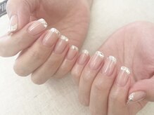 エムスラッシュ ネイル センター北店(M.SLASH)/パラジェル ガラスフレンチ