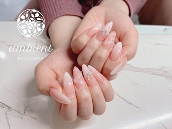 ネイルスタジオ アンビエント 表町店(Nail Studio ambient)/リボンネイル