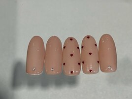 ガーリーハートドットネイル