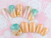 リアン(lien)/ハンド＆フットお揃いネイル