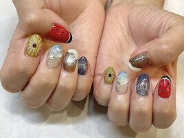 お祭りネイル