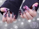 【スカルプ長さだしネイル】
