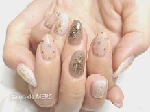 サロン ド メルシー(Salon de MERCI)/プックリキラキラ nail☆