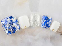 ネイルプラザ 河原町OPA店(NAIL PLAZA)/夏色ホイルネイル