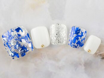 ネイルプラザ 河原町OPA店(NAIL PLAZA)/夏色ホイルネイル