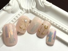 ネスト(Nest)/お花オーロラネイル