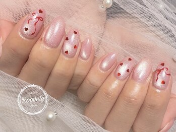 ルブリー(roovely)/ハートホロ春ネイル