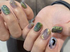 ちぐはぐニュアンスネイル