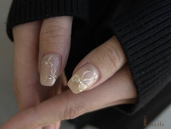 アイネイルズ 吉祥寺店(I nails)/ぷっくりリボンバレエコアネイル