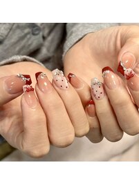 ワンホンデザインフレンチネイル