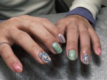 オムネイル 渋谷(HOMME NAIL)/持ち込みネイル ¥9.000