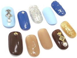 ワンカラー+スタッズ