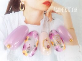 【花柄ネイル】