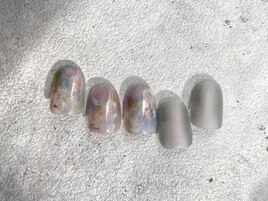 ミラーマットニュアンスネイル