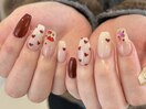 バレンタインネイル