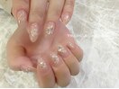 キラキラ春ネイル