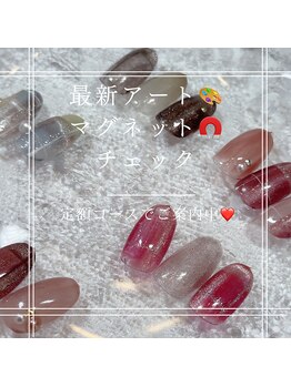 アンドネイルアンドビューティー(&NAIL and Beauty)/マグネットチェックネイル