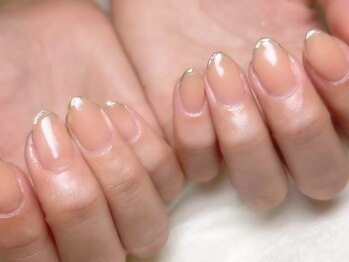 アバネイル 藤が丘(AVA NAIL)/【先端ミラー細フレンチネイル】