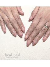 ヒールネイル(heal nail)/pinkミラーフレンチ