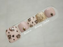 ビアンカ(Bianca)/夏フットネイル　ヒョウ柄ネイル