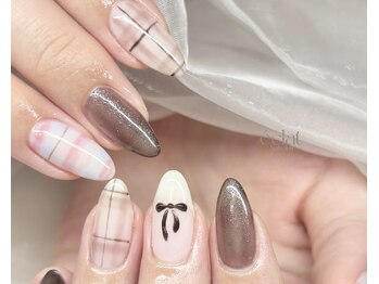 エクラ(eclat)/チェック×リボン