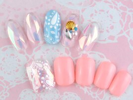 ハンド＆フットお揃いネイル