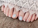 フット　お花が可愛い親指アート