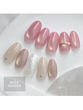 ネイルズガーデン(NAILS GARDEN)/シンプル×マグネットネイル