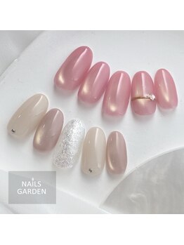 ネイルズガーデン(NAILS GARDEN)/シンプル×マグネットネイル