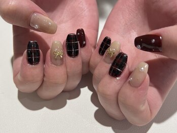 ネイルサロン プルミエール 錦糸町店(premiere)/ぷっくりフラワー　ニュアンス