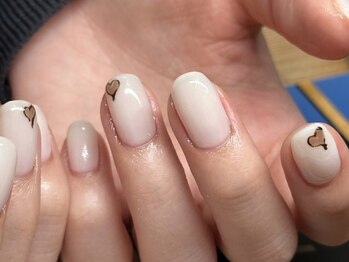 アース コアフュールボーテ 熊谷店(EARTH coiffure beaute)/手描きハートネイル